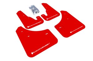 Mazda Speed3 Mud Flap - Rally Armor - UR Red with White Logo - Red - `04-`09 Mazda Speed3 Mud Flap - Rally Armor - UR Red with White Logo - Red - `04-`09